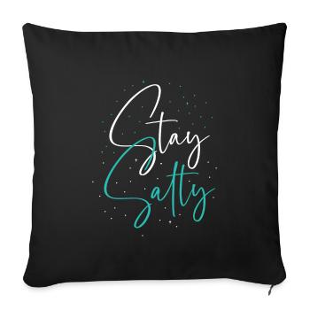 Salt for the world - Christian gift - Sofa pillowcase 17,3'' x 17,3'' (45 x 45 cm) - black - Front