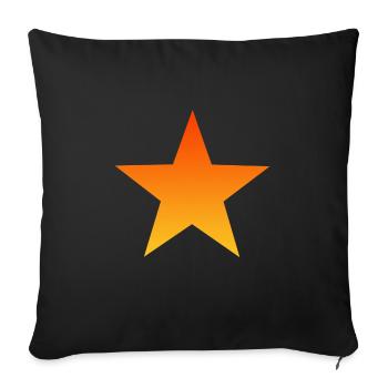 orange star orange star - Sofa pillowcase 17,3'' x 17,3'' (45 x 45 cm) - black - Front