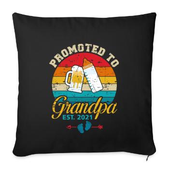 Promu à Grandpa Est 2021 Milk Beer Hilarious N - Housse de coussin décorative 45 x 45 cm - noir - Devant