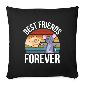 | rat as a pet Rat Rodents Gift Idea - Sofa pillowcase 17,3'' x 17,3'' (45 x 45 cm) - black - Front