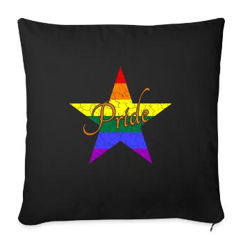 LGBTQ Pride - Sofakissenbezug 45 x 45 cm - Schwarz - Vorne