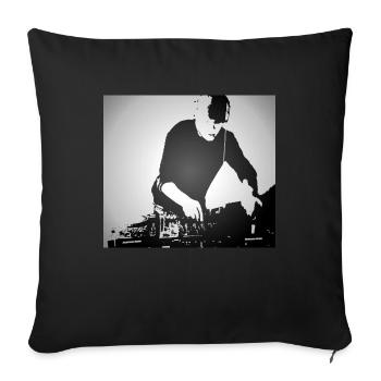 Dj - Sofakissenbezug 45 x 45 cm - Schwarz - Vorne