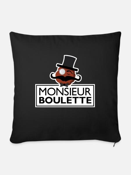 Monsieur Boulette 2.0 - Sofakissenbezug 45 x 45 cm - Schwarz