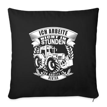 Farmer farming hero gift - Sofa pillowcase 17,3'' x 17,3'' (45 x 45 cm) - black - Front