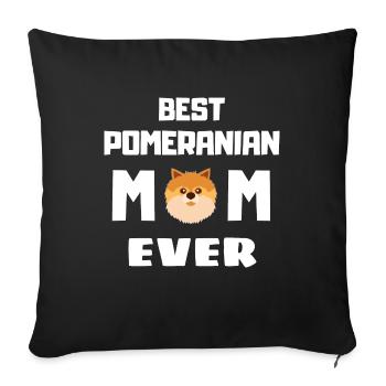 Beste Zwergspitz Mama Hunde Muttertag Zwergspitz - Sofakissenbezug 45 x 45 cm - Schwarz - Vorne