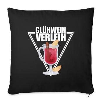 Glühwein Verleih - Sofakissenbezug 45 x 45 cm - Schwarz - Vorne
