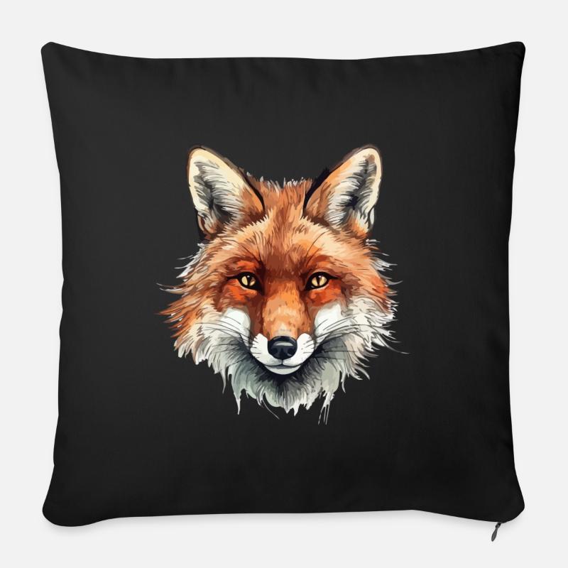 Naturfuchs - Sofakissenbezug 45 x 45 cm - Schwarz