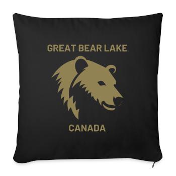 Great Bear Lake Silhouette Design - Vacation in Cana - Sofa pillowcase 17,3'' x 17,3'' (45 x 45 cm) - black - Front