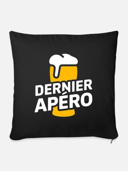 Letzter Apéro – Junggesellenabschied - Sofakissenbezug 45 x 45 cm - Schwarz