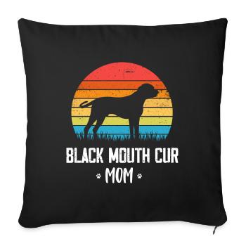 Cur bouche noire - Housse de coussin décorative 45 x 45 cm - noir - Devant