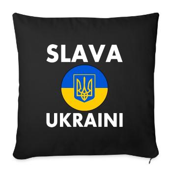 Slava ukraini - Sofa pillowcase 17,3'' x 17,3'' (45 x 45 cm) - black - Front
