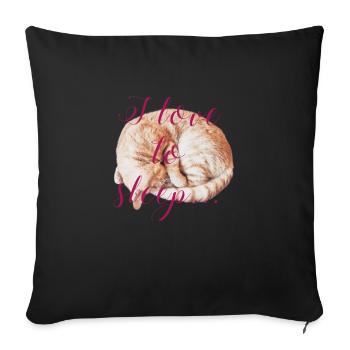 Love sleep - Sofa pillowcase 17,3'' x 17,3'' (45 x 45 cm) - black - Front