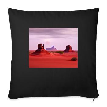 Monument Valley - Sofakissenbezug 45 x 45 cm - Schwarz - Vorne