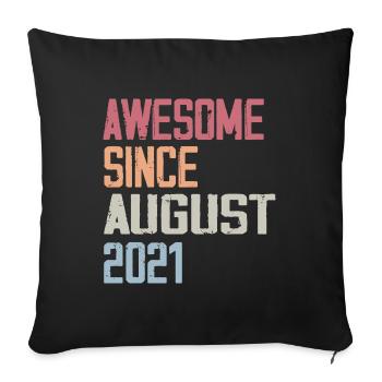 2021 Août - Cadeau D'anniversaire Août 2021 Août - Housse de coussin décorative 45 x 45 cm - noir - Devant