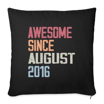 2016 August - Birthday Gift August 2016 August - Sofa pillowcase 17,3'' x 17,3'' (45 x 45 cm) - black - Front