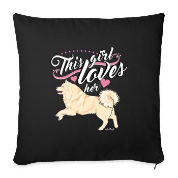 slkgirl2 - Sofa pillowcase 17,3'' x 17,3'' (45 x 45 cm) - black - Front