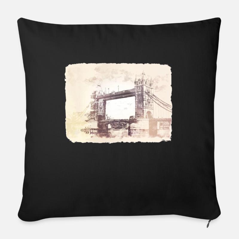 London England Tower Bridge - Sofakissenbezug 45 x 45 cm - Schwarz