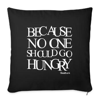 Graphique de la communauté alimentaire - Housse de coussin décorative 45 x 45 cm - noir - Devant