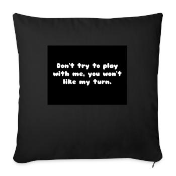 #Mindgames - Sofa pillowcase 17,3'' x 17,3'' (45 x 45 cm) - black - Front