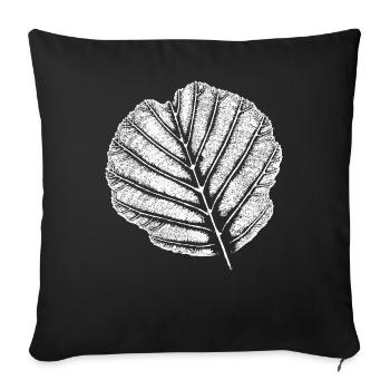 Aulne à feuilles - Housse de coussin décorative 45 x 45 cm - noir - Devant