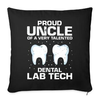 Dental laboratory and dental technology for dental clinics - Sofa pillowcase 17,3'' x 17,3'' (45 x 45 cm) - black - Front