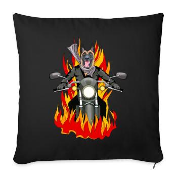 Rechtes Malinoisfeuer - Sofakissenbezug 45 x 45 cm - Schwarz - Vorne