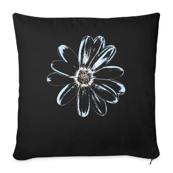 Blossom Vintage - Floral Flower - Sofa pillowcase 17,3'' x 17,3'' (45 x 45 cm) - black - Front