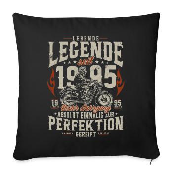 Living Legend 1995 Birthday Motorcycle Gift - Sofa pillowcase 17,3'' x 17,3'' (45 x 45 cm) - black - Front