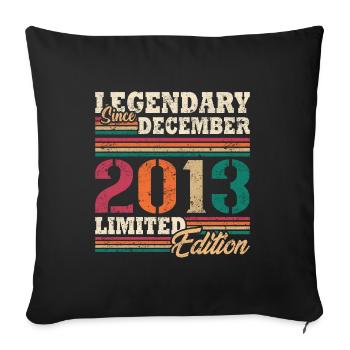 Légendaire Décembre 2013 édition limitée - Housse de coussin décorative 45 x 45 cm - noir - Devant