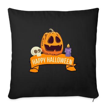 Joyeux halloween - Housse de coussin décorative 45 x 45 cm - noir - Devant