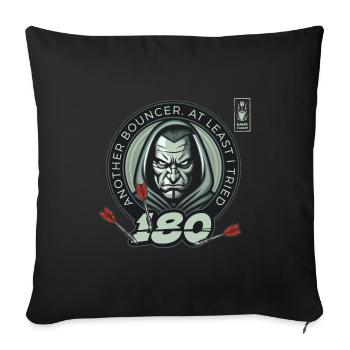 Darts 180 Bouncer White Player Dart Team - Sofa pillowcase 17,3'' x 17,3'' (45 x 45 cm) - black - Front