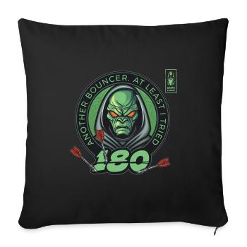 Darts 180 Bouncer Green Player Dart Team - Sofa pillowcase 17,3'' x 17,3'' (45 x 45 cm) - black - Front