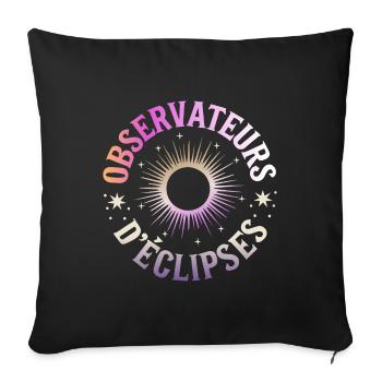 Observateur d'Éclipses - Housse de coussin décorative 45 x 45 cm - noir - Devant