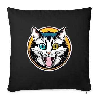 Kitty - Housse de coussin décorative 45 x 45 cm - noir - Devant