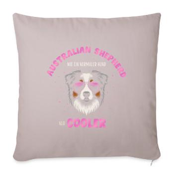 Aussie - like a normal dog only cooler pink - Sofa pillowcase 17,3'' x 17,3'' (45 x 45 cm) - light taupe - Front