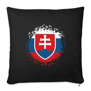 Slovakia Flag Vintage Slovak Flag Home - Sofa pillowcase 17,3'' x 17,3'' (45 x 45 cm) - black - Front
