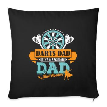Darts Vater Papa cooler - Sofakissenbezug 45 x 45 cm - Schwarz - Vorne