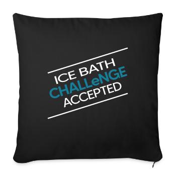 Bain de glace Les nageurs hivernaux « défi bain de glace » - Housse de coussin décorative 45 x 45 cm - noir - Devant