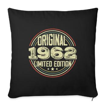 1962 Birthday Partys, ein legendärer Jahrgang - Sofakissenbezug 45 x 45 cm - Schwarz - Vorne