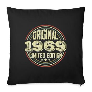 1969 Birthday Parties, ein legendärer Jahrgang - Sofakissenbezug 45 x 45 cm - Schwarz - Vorne