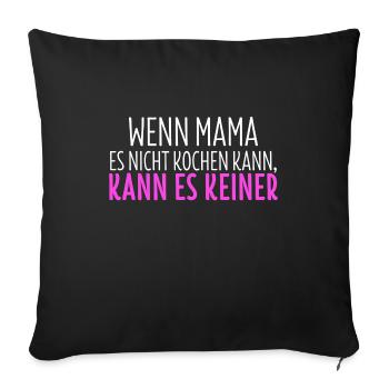 Koch TShirt Kochen Köchin Kochkunst Geschenk - Sofakissenbezug 45 x 45 cm - Schwarz - Vorne