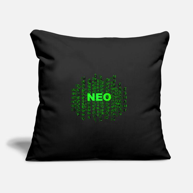 Code neo Housse de coussin décorative 45 x 45 cm