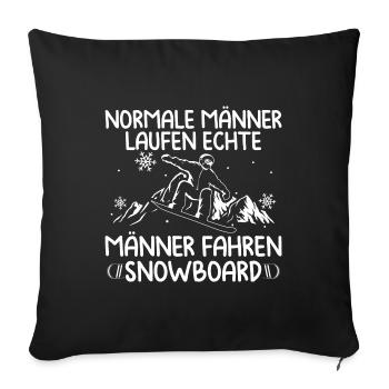 Weihnachtsgeschenke für Männer - Sofakissenbezug 45 x 45 cm - Schwarz - Vorne
