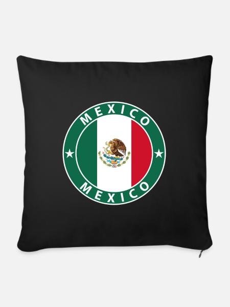 Mexiko - Sofakissenbezug 45 x 45 cm - Schwarz