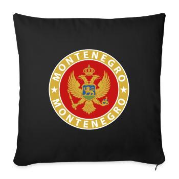 Montenegro - Sofa pillowcase 17,3'' x 17,3'' (45 x 45 cm) - black - Front