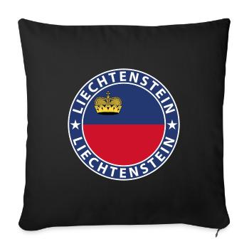 Liechtenstein - Sofa pillowcase 17,3'' x 17,3'' (45 x 45 cm) - black - Front