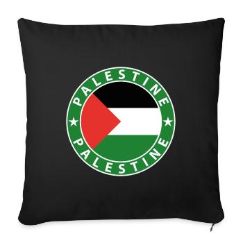 Palestine - Sofa pillowcase 17,3'' x 17,3'' (45 x 45 cm) - black - Front