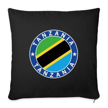 Tanzanie - Housse de coussin décorative 45 x 45 cm - noir - Devant