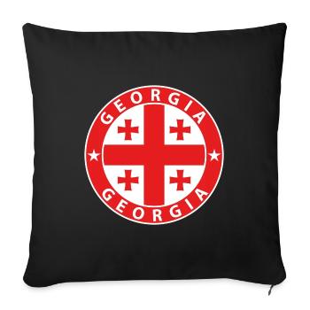 Géorgie - Housse de coussin décorative 45 x 45 cm - noir - Devant