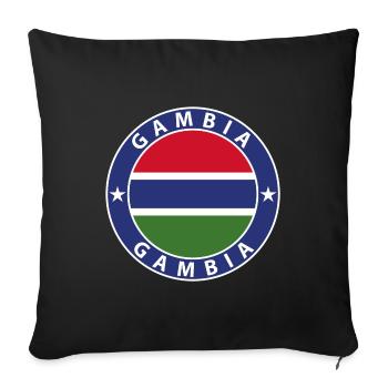Gambie - Housse de coussin décorative 45 x 45 cm - noir - Devant